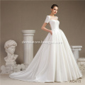 Champagne Lace elegant wedding dress Sleeves Bridal
